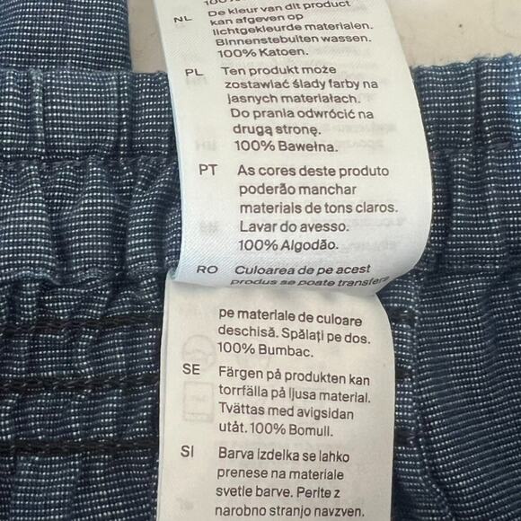 COS Women's Pants Womens Size 12 Barrel Leg Blue Denim Drawstring Elastic Waist - Picture 7 of 10